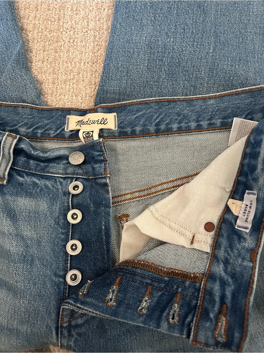Madewell The Low-Slung Baggy Jean Slouchy Fit Women’s Size 29P NEW